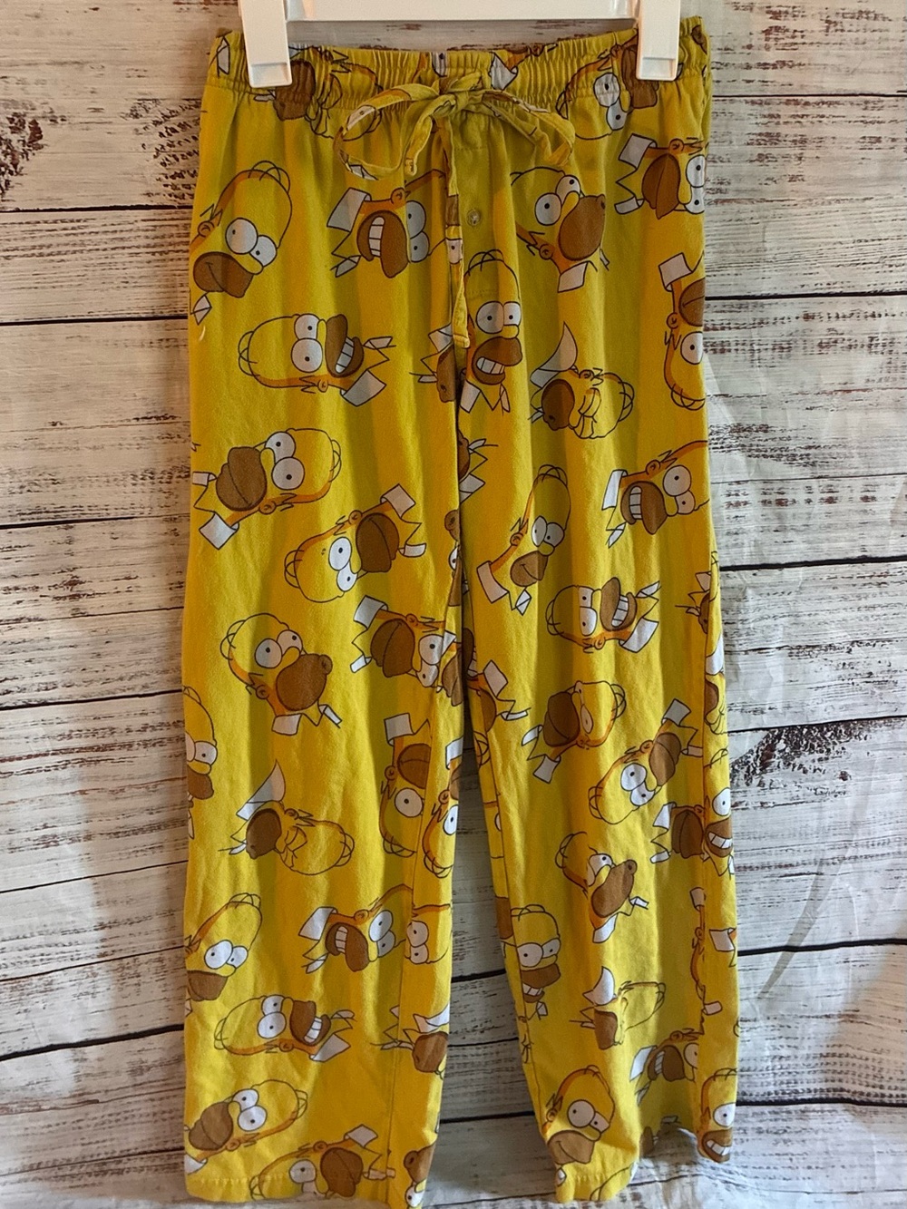 The Simpson’s Boy’s Yellow Cartoon Character Pajama Pants Large 10/12